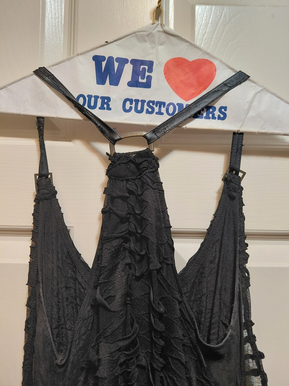 Blue Bird Black Layered Ruffle Racerback Tunic - Picture 4 of 8